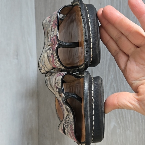 Alegria Women's Floral Slide Sandals - Black and Pink Platform Sz 38/8-8.5 - Picture 4 of 15